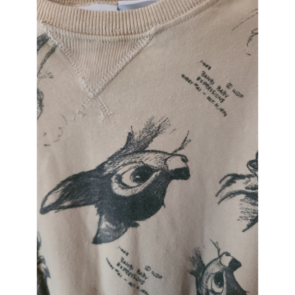 Zara Disney Bambi Thumper Dress Beige Size 10 - Picture 7 of 8